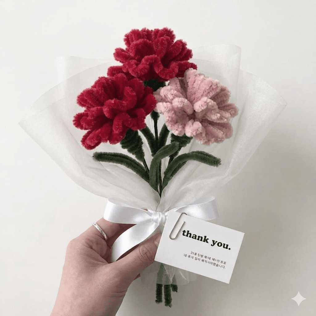 Handmade Pipe Cleaner Carnation Kit