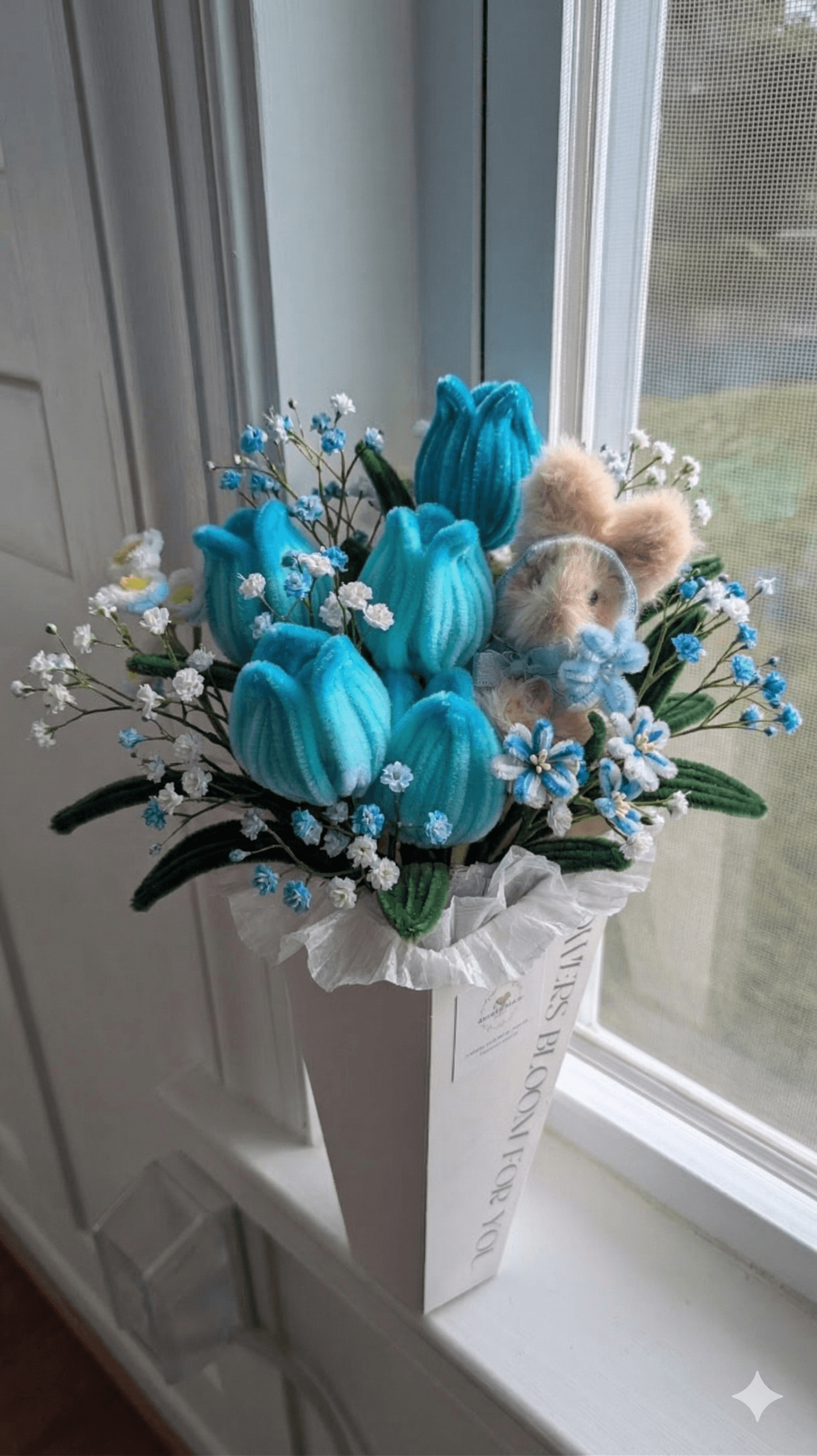 Pre-made Blue Tulip Bouquet